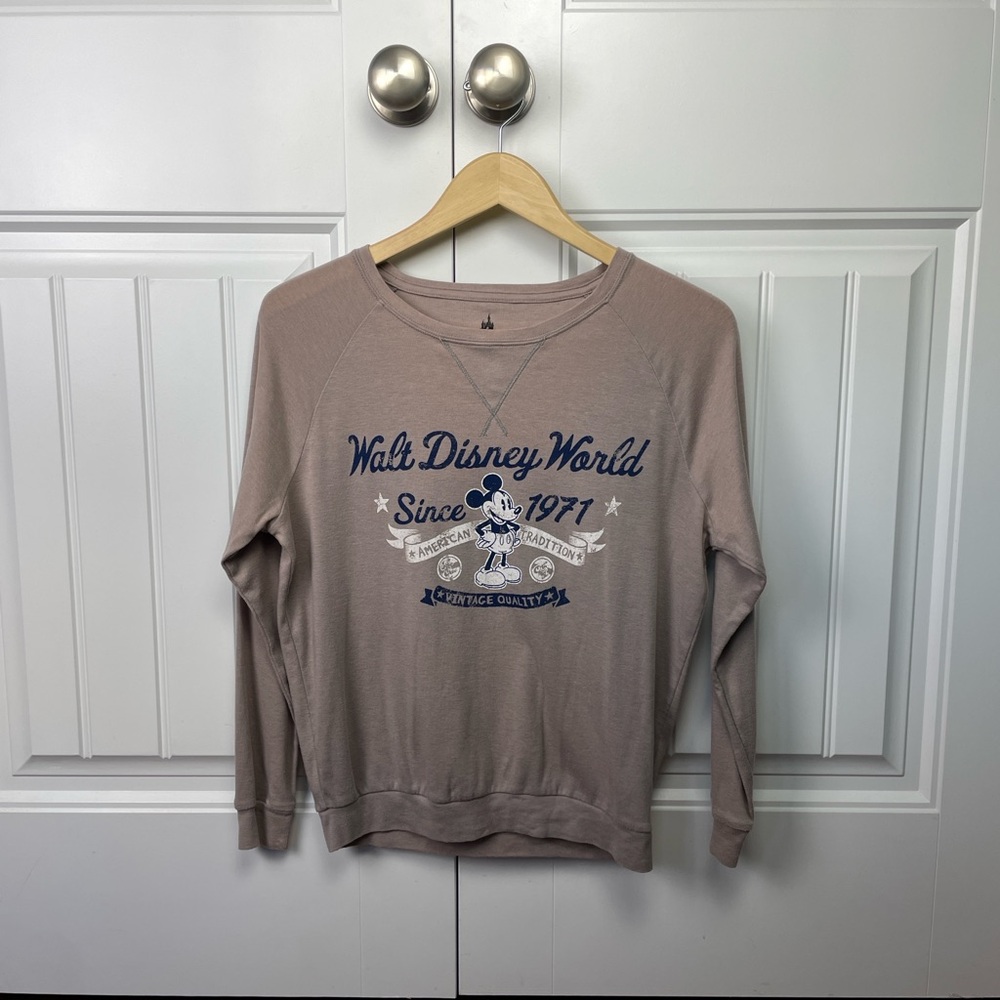Disney Parks Vintage Style Long-Sleeve Tee, Size Medium